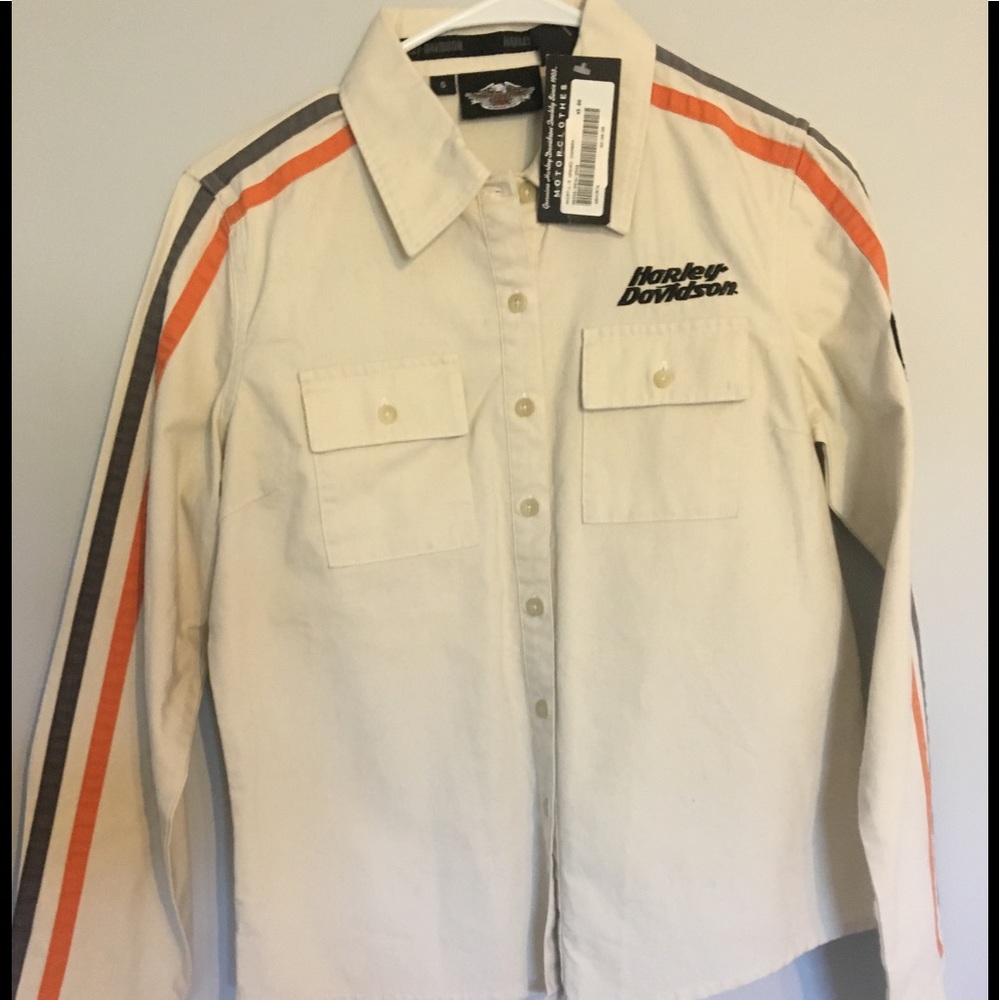COPY - Ladies Harley button up shirt.  Size S.